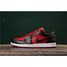 Excellence And Cheap Air Jordan 1 Low Banned 553558-610 All Black Red Outlet